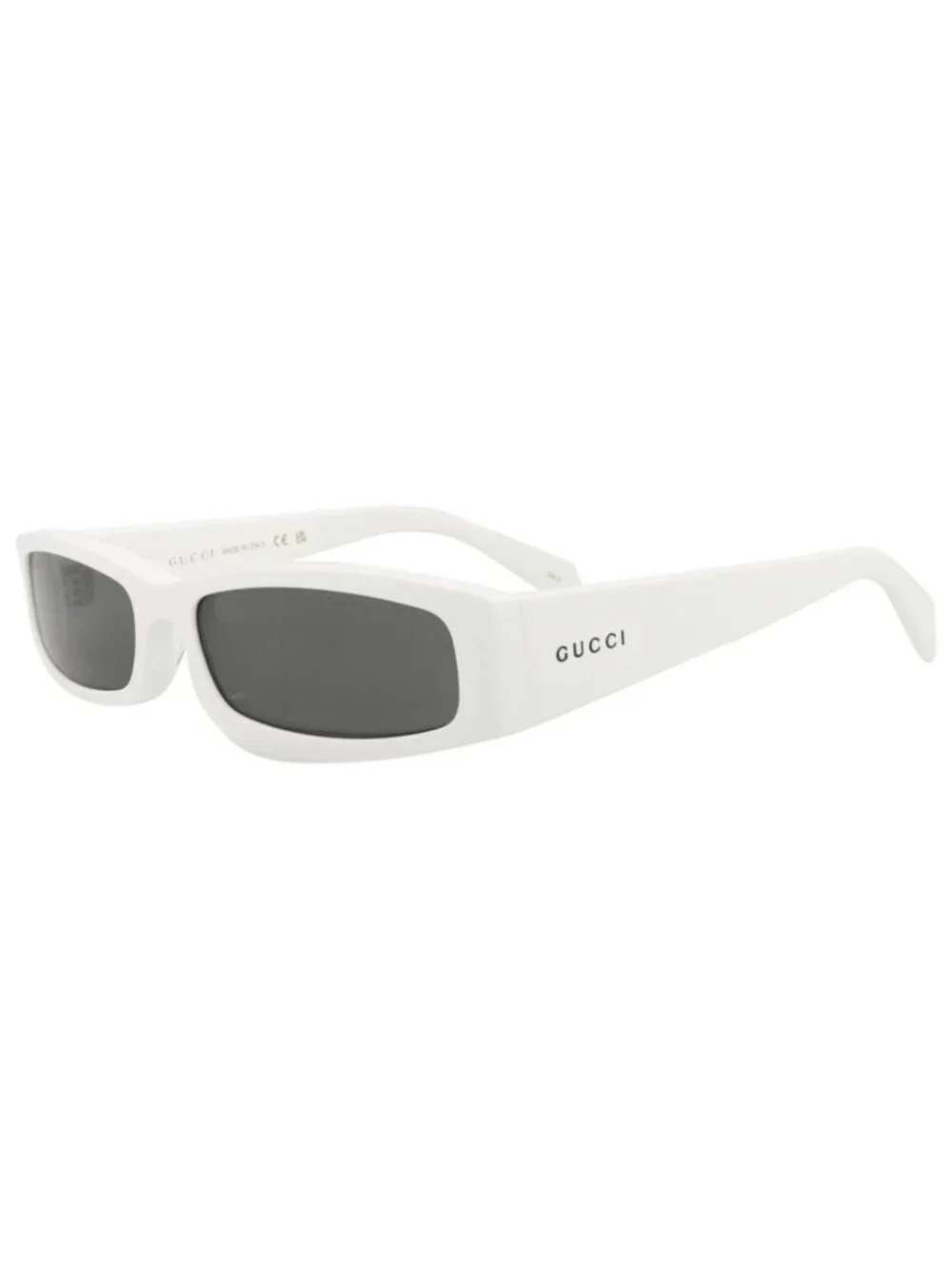 New Gucci Women's Sunglasses Square Rectangle Recycled Acetate Frame Mens White